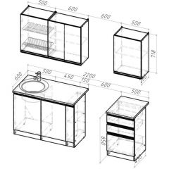 Кухонный гарнитур Сиена стандарт 1600 мм в Ишиме - ishim.mebel24.online | фото 2