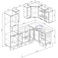 Кухонный гарнитур угловой Бланка 2400х1600 (Стол. 26мм) в Ишиме - ishim.mebel24.online | фото 3