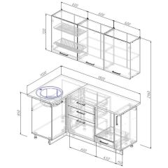 Кухонный гарнитур угловой Пайн 1000х1800 (Стол. 26мм) в Ишиме - ishim.mebel24.online | фото 2