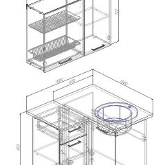 Кухонный гарнитур угловой Вегас 1000*1000 (Стол. 26мм) в Ишиме - ishim.mebel24.online | фото 2