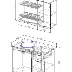 Кухонный гарнитур Вегас 1000 (Стол. 26мм) в Ишиме - ishim.mebel24.online | фото 2