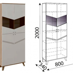 Лимба (гостиная) М02 Шкаф-витрина в Ишиме - ishim.mebel24.online | фото 1