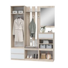 ЛОРИ Прихожая  (дуб сонома светлый/белый) в Ишиме - ishim.mebel24.online | фото 2