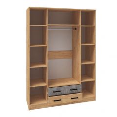 Модульная Спальня Асти (Дуб крафт золотой/Ателье светлое) в Ишиме - ishim.mebel24.online | фото 4