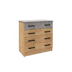 Модульная Спальня Асти (Дуб крафт золотой/Ателье светлое) в Ишиме - ishim.mebel24.online | фото 6
