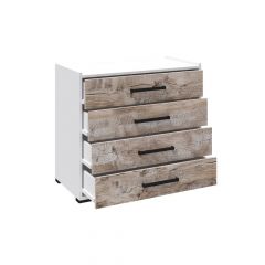 Модульная Спальня Соната (Белый/Дуб юкон) в Ишиме - ishim.mebel24.online | фото 2
