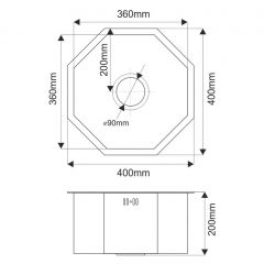 Мойка D400G Octavia MELANA Profline 1,2/200 ЗОЛОТО врезная фигурная D400G в Ишиме - ishim.mebel24.online | фото 3