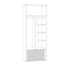 Муссон Шкаф двухстворчатый 13.198 в Ишиме - ishim.mebel24.online | фото 2