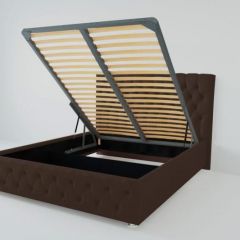 Кровать Версаль с ПМ 800 (экокожа коричневая) в Ишиме - ishim.mebel24.online | фото 2