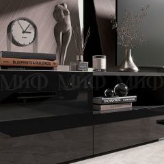 НИКОЛЬ Тумба ТВ (Черный глянец/Черный) в Ишиме - ishim.mebel24.online | фото 3