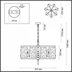 Подвесная люстра Odeon Light Elegante 4878/7 в Ишиме - ishim.mebel24.online | фото 4