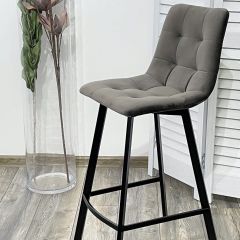 Полубарный стул CHILLI-QB SQUARE графит #14, велюр / черный каркас (H=66cm) М-City в Ишиме - ishim.mebel24.online | фото 4