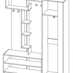 Прихожая Марица Модульная (ЯШ темный/ светлый) в Ишиме - ishim.mebel24.online | фото 3