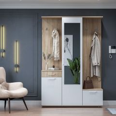 Прихожая ПР 1 (Дуб Сонома/Белый) в Ишиме - ishim.mebel24.online | фото