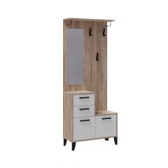 Прихожая Витра Центральная секция (Белый/Дуб сонома) в Ишиме - ishim.mebel24.online | фото