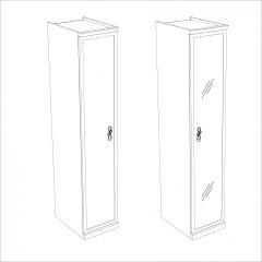 Шкаф 1-но ств с зеркалом Натали в Ишиме - ishim.mebel24.online | фото