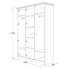 Шкаф 3-х дверный для одежды и белья Ольга-12 ЛДСП в Ишиме - ishim.mebel24.online | фото 2