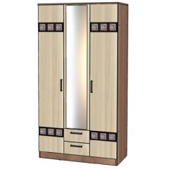 КОСТА-РИКА Шкаф 3-х створчатый (шимо светлый/шимо темный) в Ишиме - ishim.mebel24.online | фото