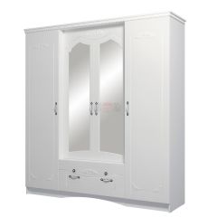 Шкаф 4-х дверный для одежды и белья Ольга-10 МДФ в Ишиме - ishim.mebel24.online | фото