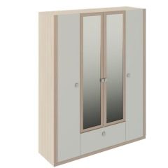 Шкаф 4 двери Глэдис М24 (ЯШС/Белый) в Ишиме - ishim.mebel24.online | фото