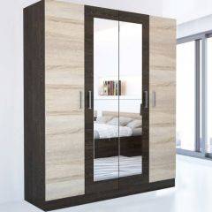 Шкаф 4-х створчатый Леси + Зеркало в Ишиме - ishim.mebel24.online | фото