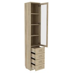 Шкаф для книг с ящиками узкий арт. 205 в Ишиме - ishim.mebel24.online | фото
