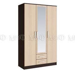 ФИЕСТА Шкаф для одежды 3-дверный (Дуб беленый/Венге) в Ишиме - ishim.mebel24.online | фото