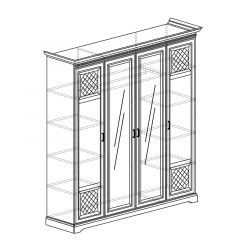 Шкаф для одежды 4-дверный №814 Парма кремовый белый в Ишиме - ishim.mebel24.online | фото 2