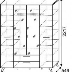 Шкаф для одежды 4-х дверный София 19 в Ишиме - ishim.mebel24.online | фото 3