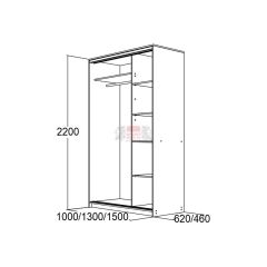 МИРАЖ 10.1 (620) Шкаф для платья и белья в Ишиме - ishim.mebel24.online | фото 5