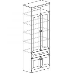 Шкаф для посуды №612 "Инна" Денвер светлый в Ишиме - ishim.mebel24.online | фото 4