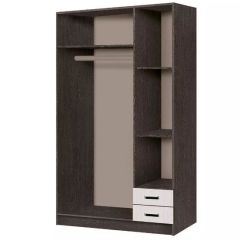 Шкаф распашной Эконом (Венге/Дуб Белфорд) в Ишиме - ishim.mebel24.online | фото 2