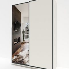 Шкаф-купе 1400 серии SOFT D1+D3+B2+PL1 (2 ящика+1штанга) профиль «Графит» в Ишиме - ishim.mebel24.online | фото