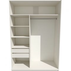 Шкаф-купе 1400 серии SOFT D1+D3+B2+PL1 (2 ящика+1штанга) профиль «Графит» в Ишиме - ishim.mebel24.online | фото 2