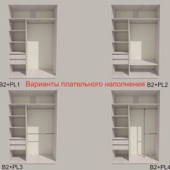 Шкаф-купе 1500 серии SILVER S1+S1+B2+PL2 (2 ящика+1 штанга+1 полка) профиль «Серебро» в Ишиме - ishim.mebel24.online | фото 6