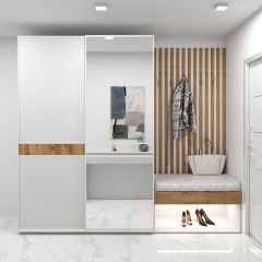 Шкаф-купе 1800 серии SOFT D6+D4+B2+PL2 (2 ящика+1штанга+1 полка) профиль «Капучино» в Ишиме - ishim.mebel24.online | фото