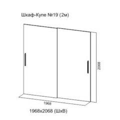 Шкаф-купе №19 Серия 3 Квадро (2000) Ясень Анкор светлый в Ишиме - ishim.mebel24.online | фото 5