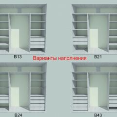 Шкаф-купе 1950 серии SILVER S3+S1+S4 B22+PL3 (по 2 ящика лев/прав+2 штанги) профиль «Серебро» в Ишиме - ishim.mebel24.online | фото 5