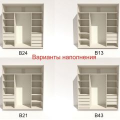 Шкаф-купе 2100 серии SOFT D5+D4+D5+B22+PL3 (по 2 ящика лев/прав+2штанги) профиль «Графит» в Ишиме - ishim.mebel24.online | фото 6