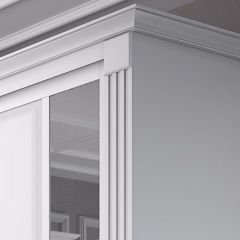 Шкаф-купе 2150 серии NEW CLASSIC K6Z+K1+K6+B22+PL2(по 2 ящика лев/прав+1 штанга+1 полка) профиль «Капучино» в Ишиме - ishim.mebel24.online | фото 4