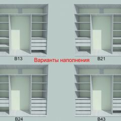 Шкаф-купе 2250 серии SILVER S3+S1+S3Z B22+PL2 (по 2 ящика лев/прав+1штанга+1 полка) профиль «Серебро» в Ишиме - ishim.mebel24.online | фото 5