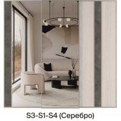Шкаф-купе 2250 серии SILVER S5+S1+S5 B22+PL2 (по 2 ящика лев/прав+1 штанга+1 полка) профиль «Серебро» в Ишиме - ishim.mebel24.online | фото 8