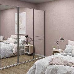 Шкаф-купе 2400 серии SOFT D4+D4+D4+B22+PL1 (по 2 ящика лев/прав+1штанга) профиль «Графит» в Ишиме - ishim.mebel24.online | фото