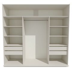 Шкаф-купе 2400 серии SOFT D4+D4+D4+B22+PL1 (по 2 ящика лев/прав+1штанга) профиль «Графит» в Ишиме - ishim.mebel24.online | фото 2
