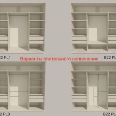 Шкаф-купе 2400 серии SOFT D4+D4+D4+B22+PL1 (по 2 ящика лев/прав+1штанга) профиль «Графит» в Ишиме - ishim.mebel24.online | фото 5