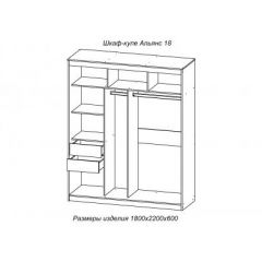 АЛЬЯНС 18 Шкаф-купе + комплект зеркал №4 в Ишиме - ishim.mebel24.online | фото 3