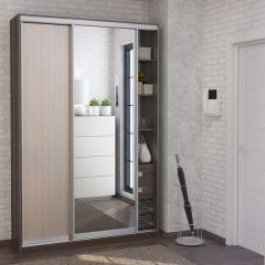 Шкаф-купе Джонни 1500 вариант 3 (ЛДСП/Зеркало) в Ишиме - ishim.mebel24.online | фото