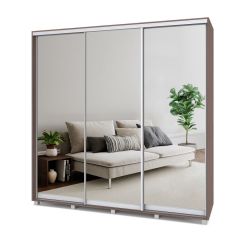 МАРТИН Шкаф-купе с зеркалами Шимо темный (2200*450) М423 в Ишиме - ishim.mebel24.online | фото