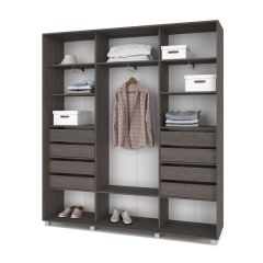 МАРТИН Шкаф-купе с зеркалом Анкор темный (2200*450) М422 в Ишиме - ishim.mebel24.online | фото 4