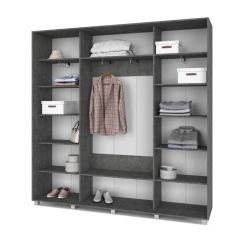 МАРТИН Шкаф-купе с зеркалом Камень темный (2200*450) М422 в Ишиме - ishim.mebel24.online | фото 2